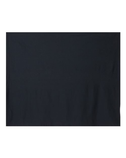 Heavy Blend Fleece Stadium Blanket — Black (front)