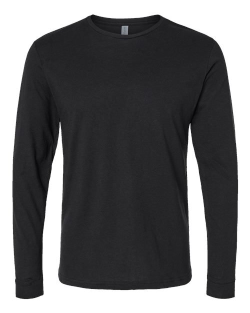 Unisex CVC Long Sleeve T-Shirt โ Black (front)