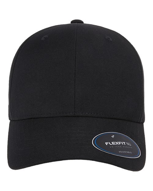 NU® Adjustable Cap — Black (front)