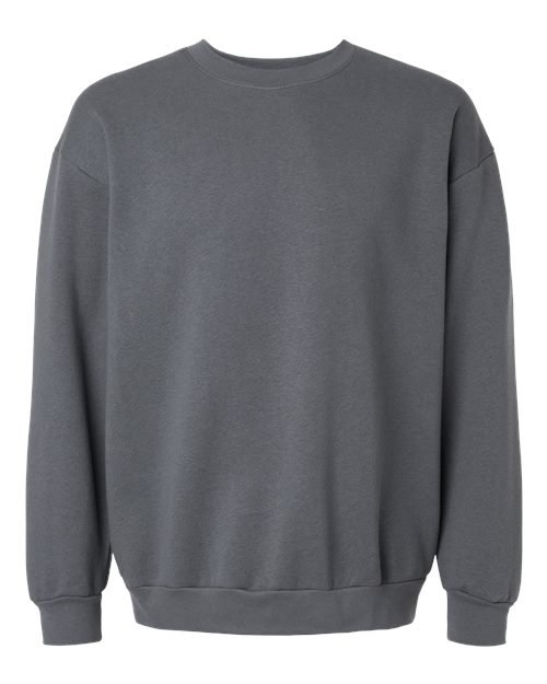 Unisex ReFlex Fleece Crewneck Sweatshirt — Asphalt (front)