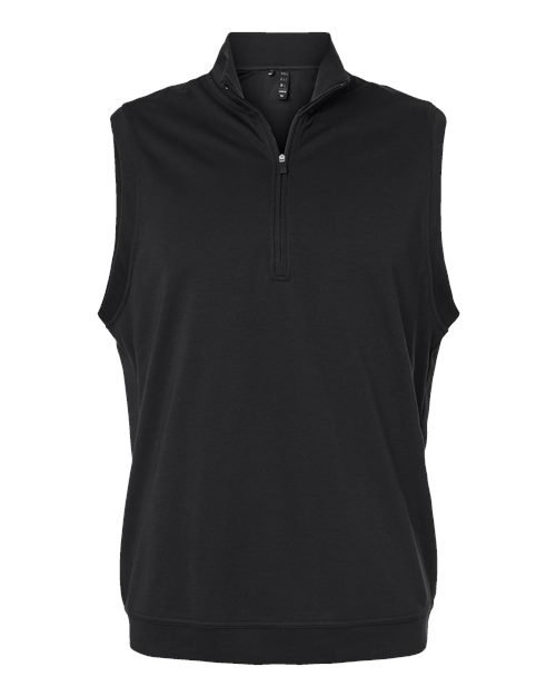 Men’s Club Quarter-Zip Vest — Black (front)