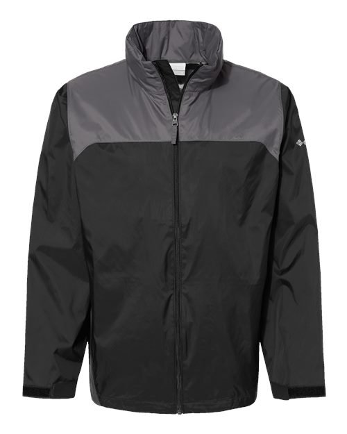 Men’s Glennaker Lake™ II Rain Jacket — Black/ City Grey (front)