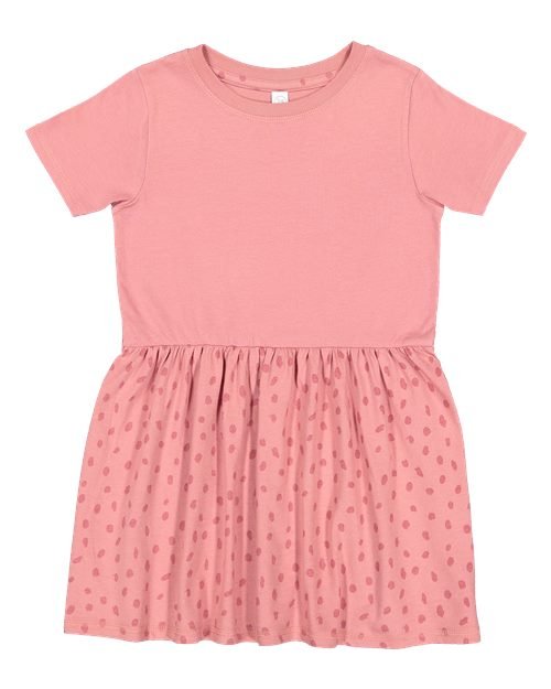 Toddler Fine Jersey Dress — Mauvelous/ Mauvelous Spot (front)