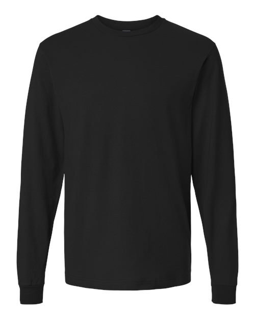 Fine Jersey Long Sleeve T-Shirt — Fine Black (front)