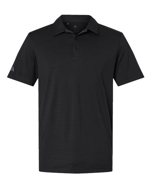 Men’s Textured Stripe Polo — Black (front)