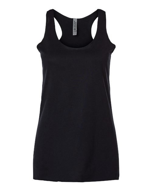 Women’s Triblend Racerback Tank — Black (front)