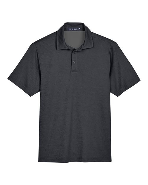 Men’s CrownLux Performance® Address Mélange Polo — Black Melange (front)