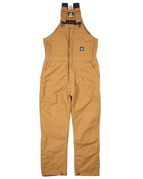 Men’s Heritage Insulated Bib Overall — Brown Duck (front)