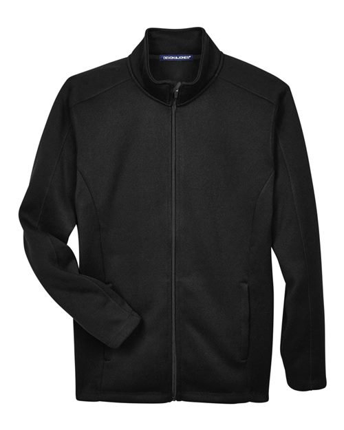 Men’s Bristol Full-Zip Sweater Fleece Jacket — Black (front)