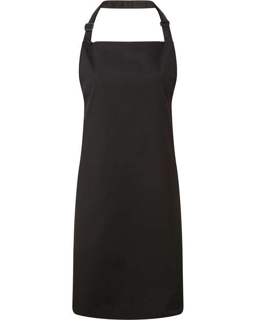 Recycled Bib Apron — Black (front)