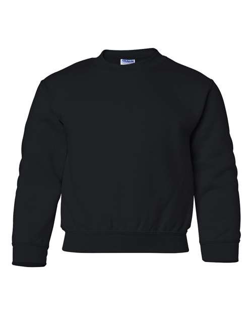 Youth Heavy Blend™ Crewneck Sweatshirt — Black (front)
