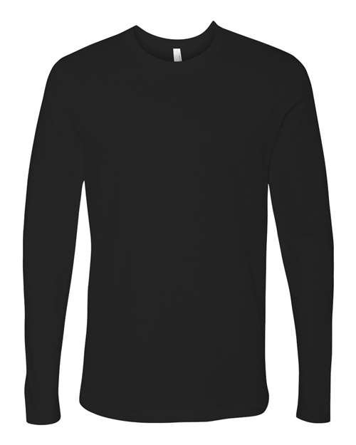 Unisex Cotton Long Sleeve T-Shirt — Black (front)