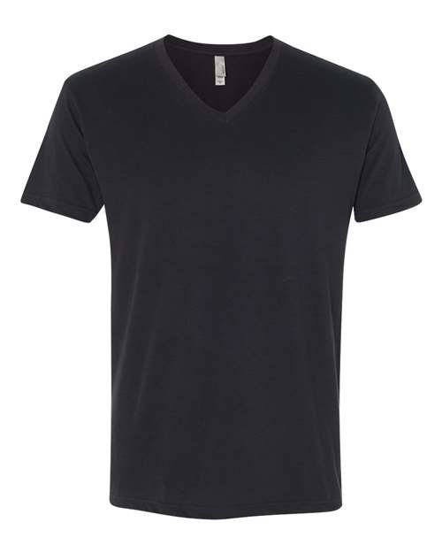 Men’s Sueded V-Neck T-Shirt — Black (front)