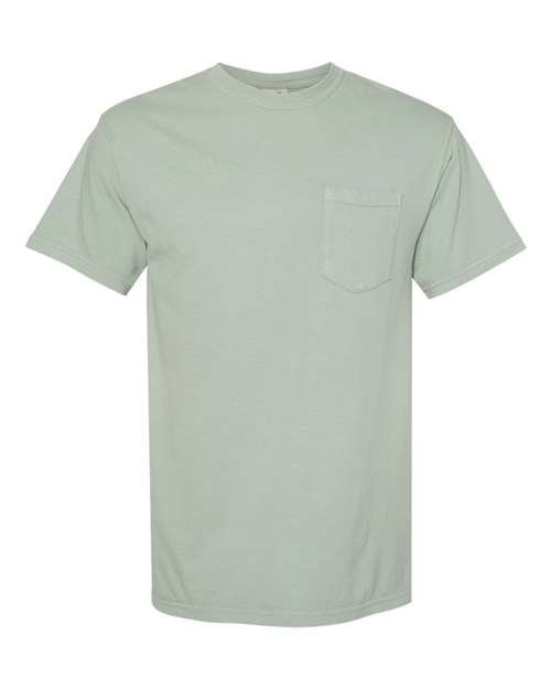 Unisex Garment-Dyed Heavyweight Pocket T-Shirt — Bay (front)
