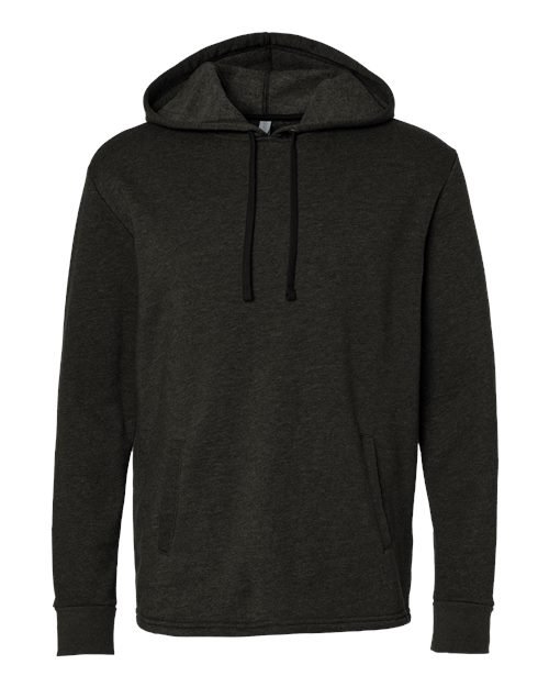 Unisex Malibu Welt Pocket Hoodie Sweatshirt — Heather Black (front)
