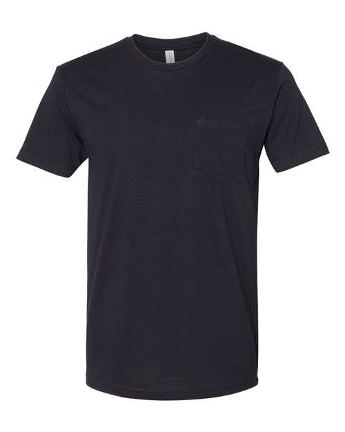 Unisex Cotton Pocket T-Shirt — Black (front)