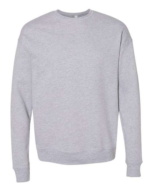 Unisex Sponge Fleece Drop Shoulder Crewneck Sweatshirt — Athletic Heather (front)