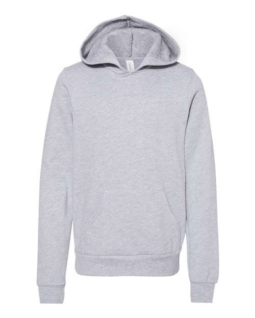 Youth Sponge Fleece Hoodie Sweatshirt — Athletic Heather (front)