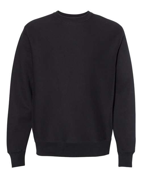 Unisex Legend Premium Heavyweight Cross-Grain Crewneck Sweatshirt — Black (front)