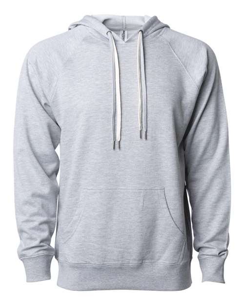 Unisex Icon Lightweight Loopback Terry Hooded Sweatshirt — Athletic Heather (front)