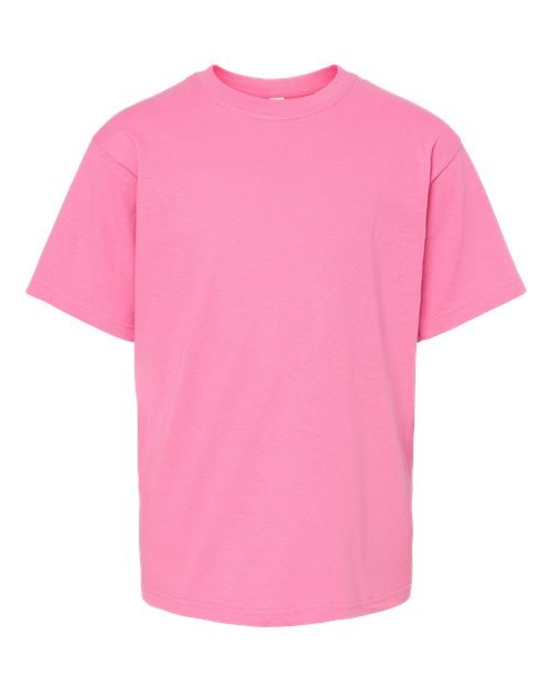 Youth Gold Soft Touch T-Shirt — Azalea (front)